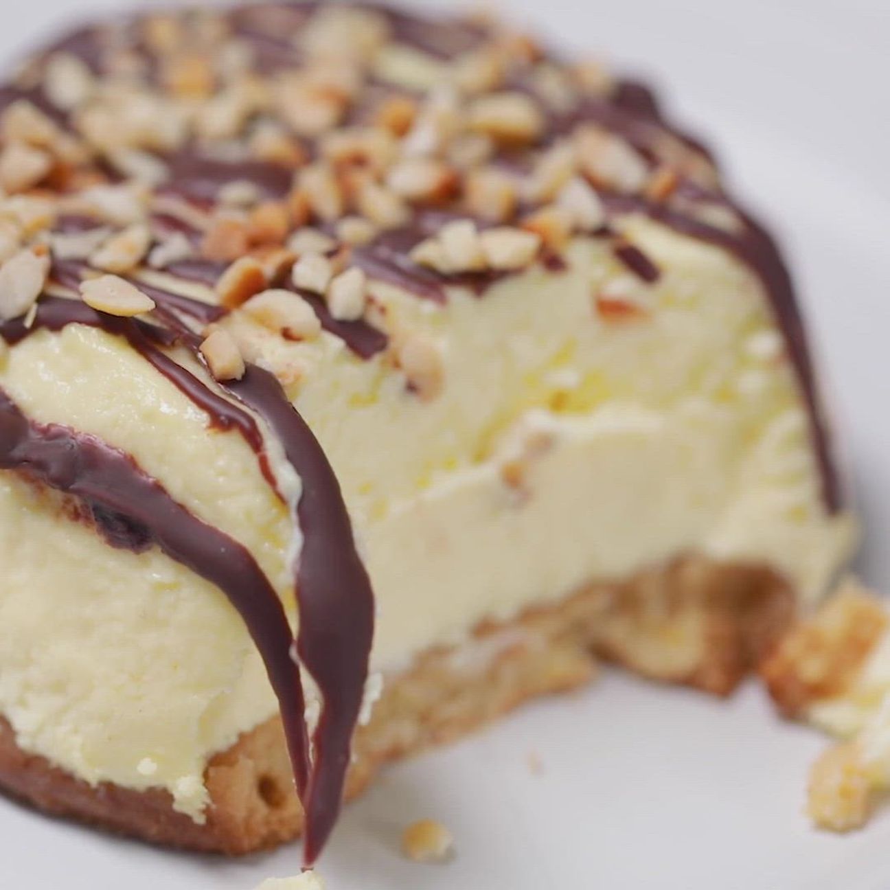 Cheesecake cotta al cioccolato e nocciole
