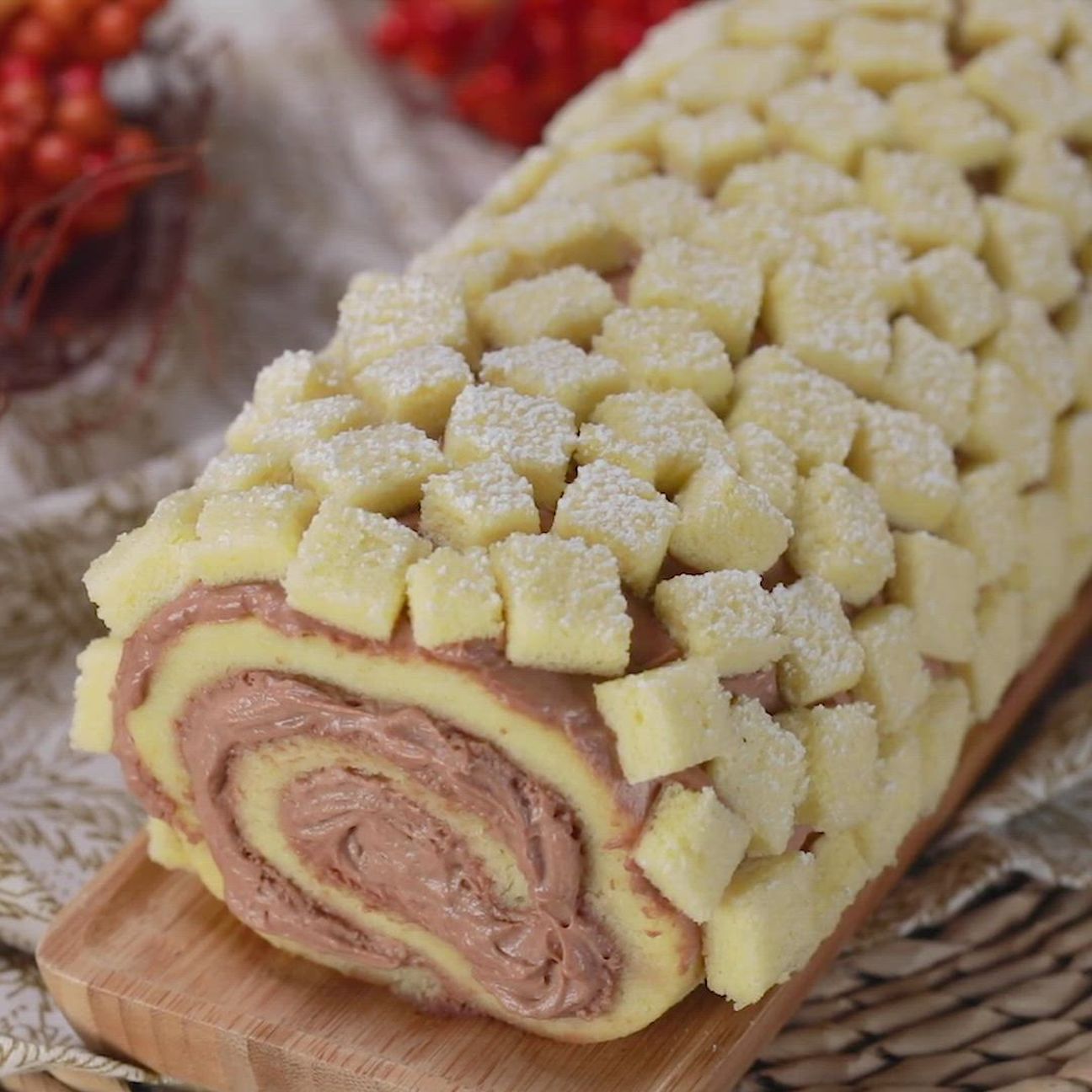 Rotolo mimosa alla nutella