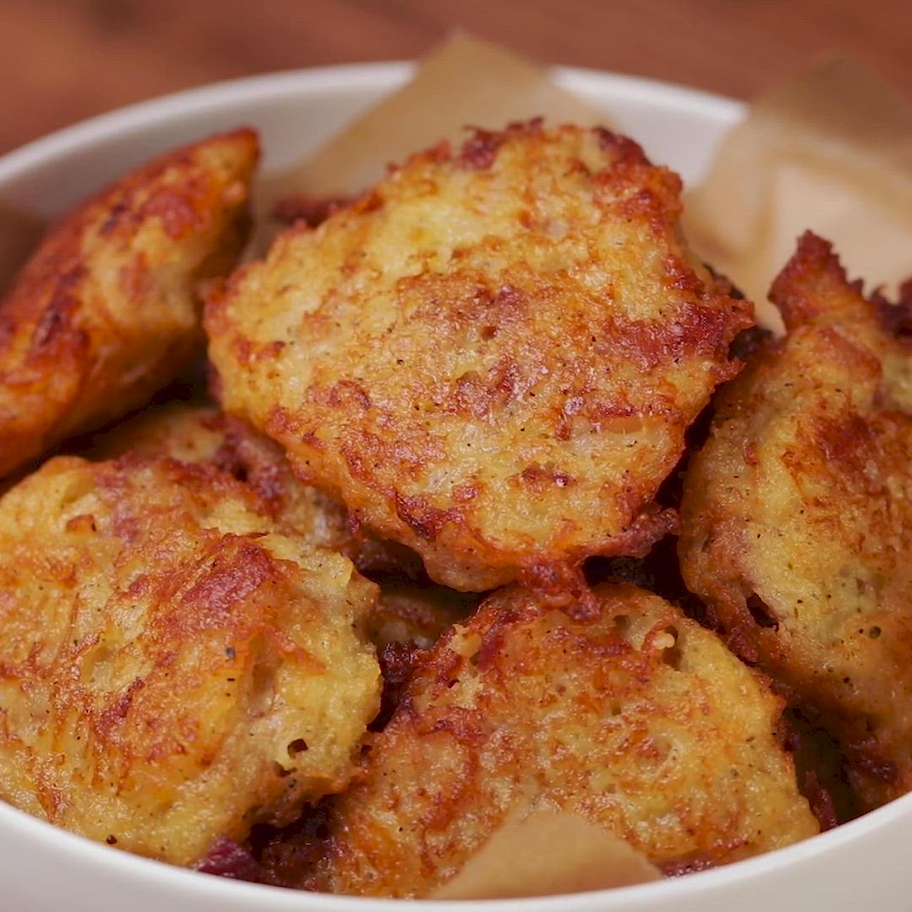 Frittelle di patate e pancetta