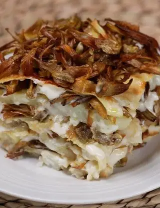 Ricetta Lasagne baccalà, carciofi fritti e patate di altacucina