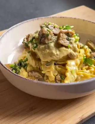 Ricetta Mafalde con Porcini, Crema di Ricotta e Zafferano di giorgiasbakery