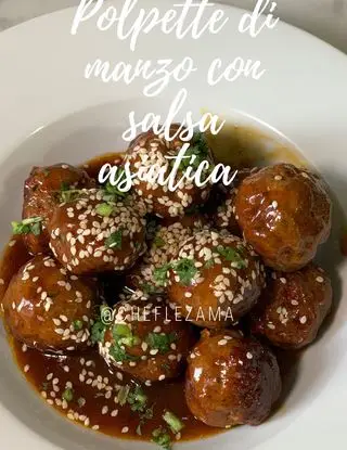 Ricetta Polpette di manzo in salsa giapponese all’arancia !!! di Cheflezama