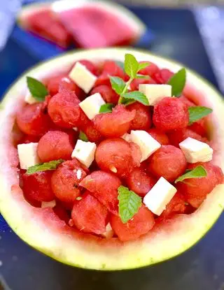 Ricetta Insalata di anguria con formaggio e menta di _animaincucina_