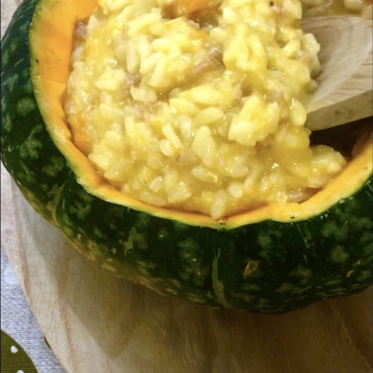 Risotto zucca e salsiccia