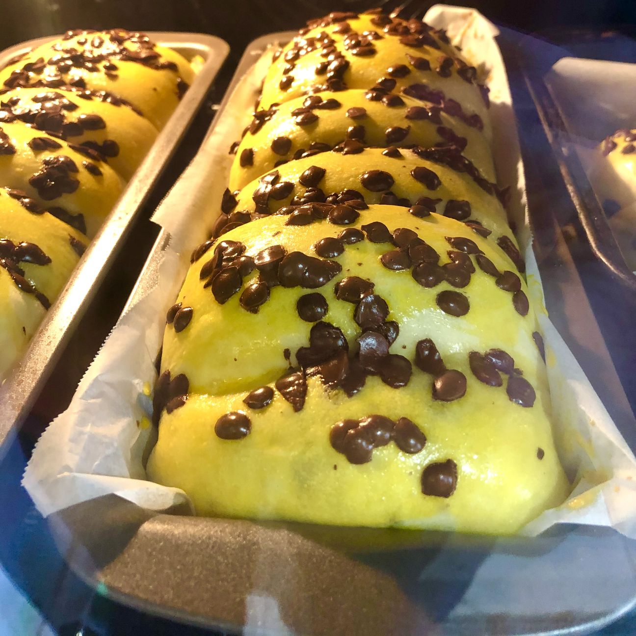 Pan brioche con gocce di cioccolato