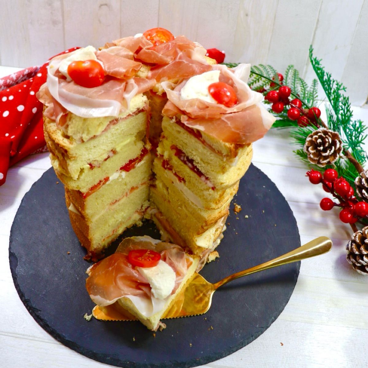 Panettone gastronomico salato fatto in casa