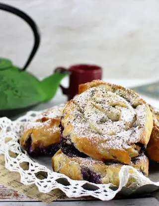 Ricetta Girelle di fillo ai mirtilli di lucianaincucina