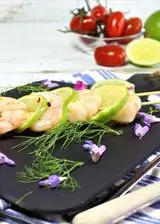 Ricetta Spiedini gamberi e lime