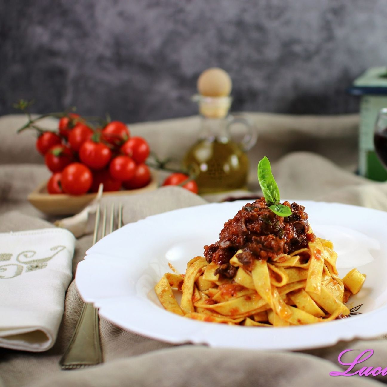 Fettuccine con durelli di pollo