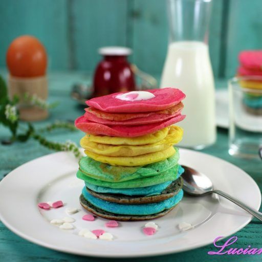 Rainbow pancakes