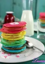 Ricetta Rainbow pancakes 