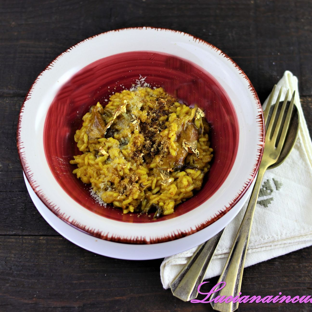 Risotto funghi e zafferano