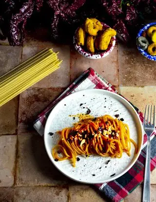 Ricetta Spaghetti con il peperone crusco di lucianaincucina