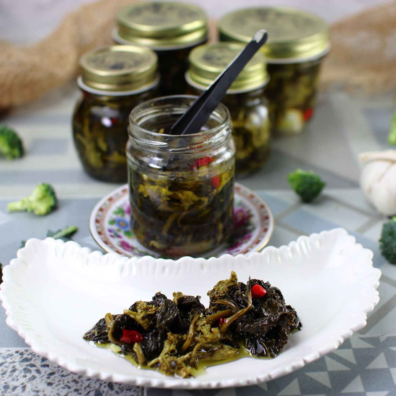 Cime di rapa sott’olio