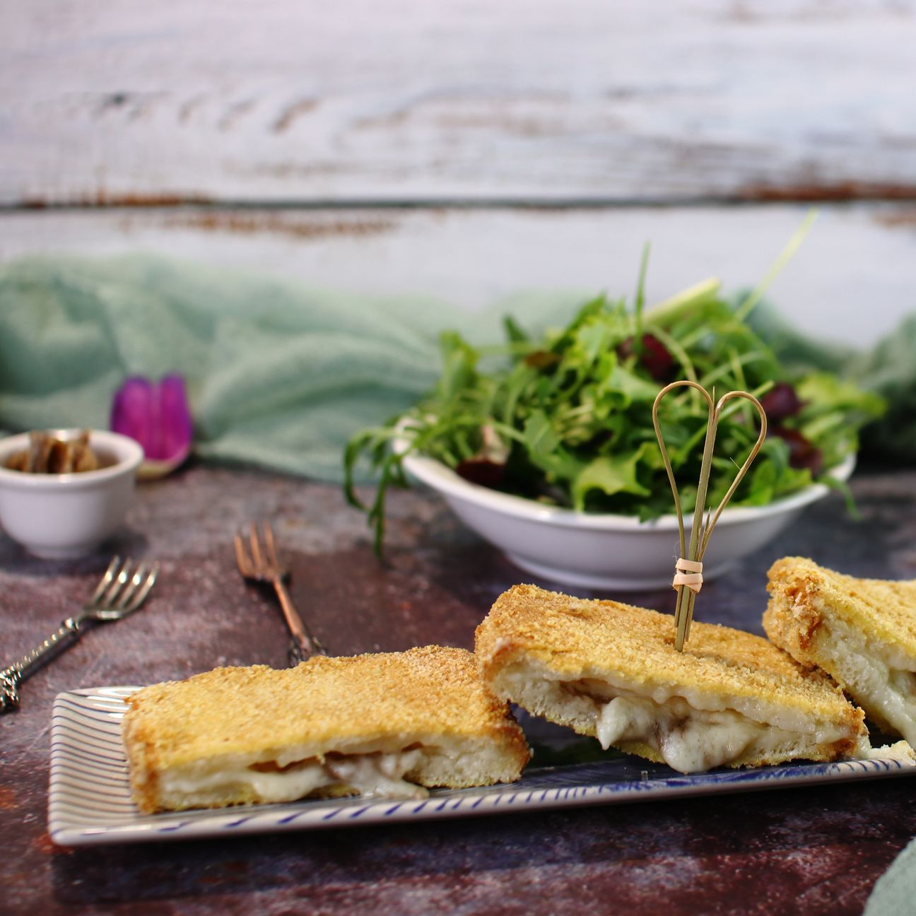 Mozzarella in carrozza in friggitrice ad aria