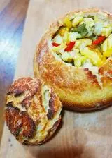 Ricetta Pane ripieno di patate 'mpacchiuse, peperoni e cipolla di Tropea