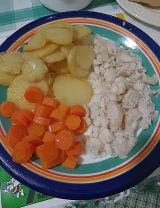 Ricetta Merluzzo con patate in padella e carotine lessate di soaresrita264