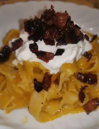 Ricetta Carbonara di zucca con stracciatella di aras.cazzaniga