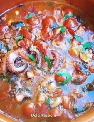 Ricetta Spaghetti e bruschette ai polpetti di @nonnacinziachef