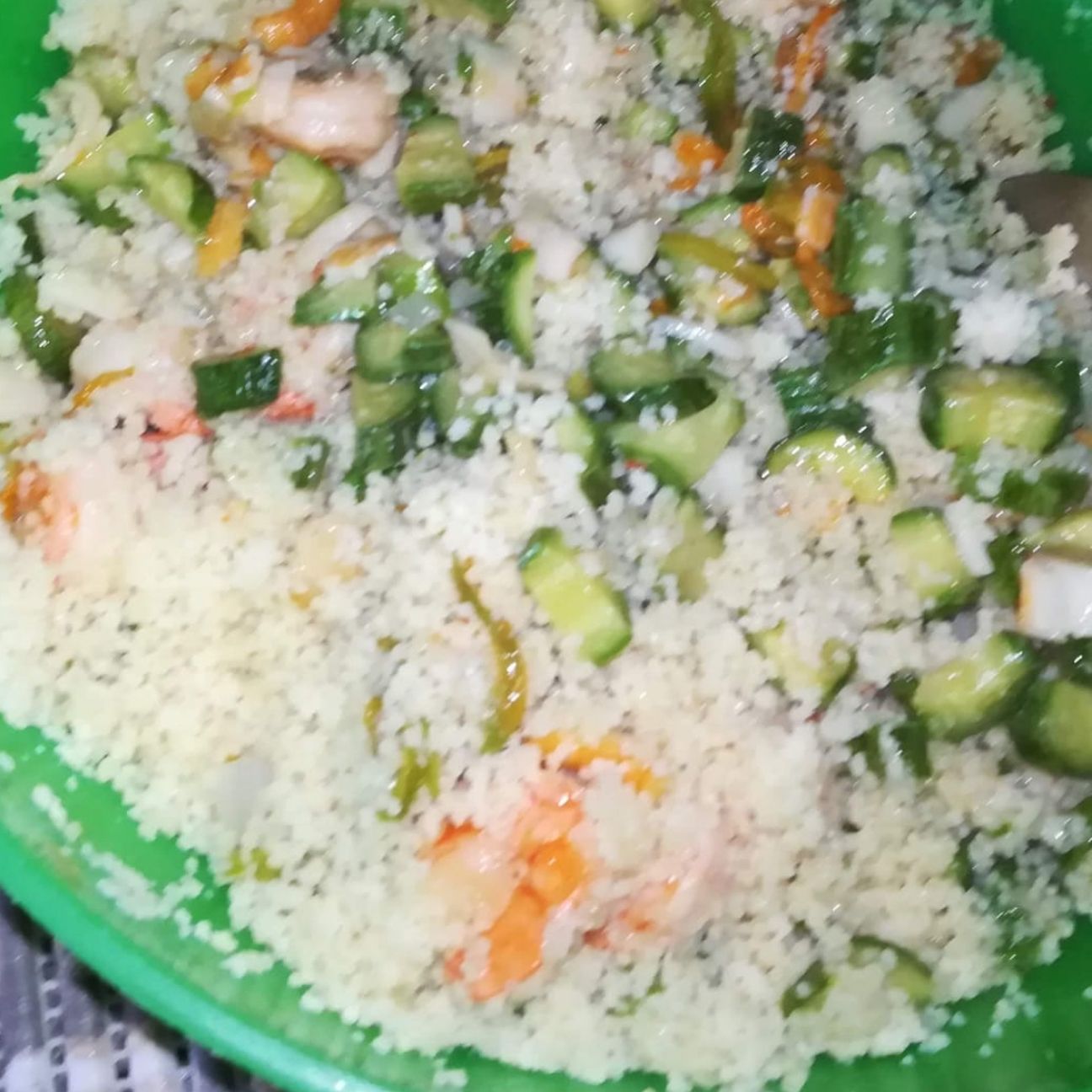 Cuscus zucchine e gamberetti