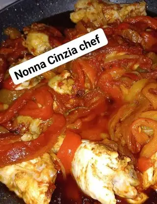 Ricetta Pollo con peperoni di @nonnacinziachef