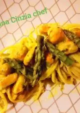 Ricetta Spaghetti cozze e asparagi