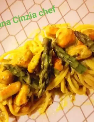 Ricetta Spaghetti cozze e asparagi di @nonnacinziachef