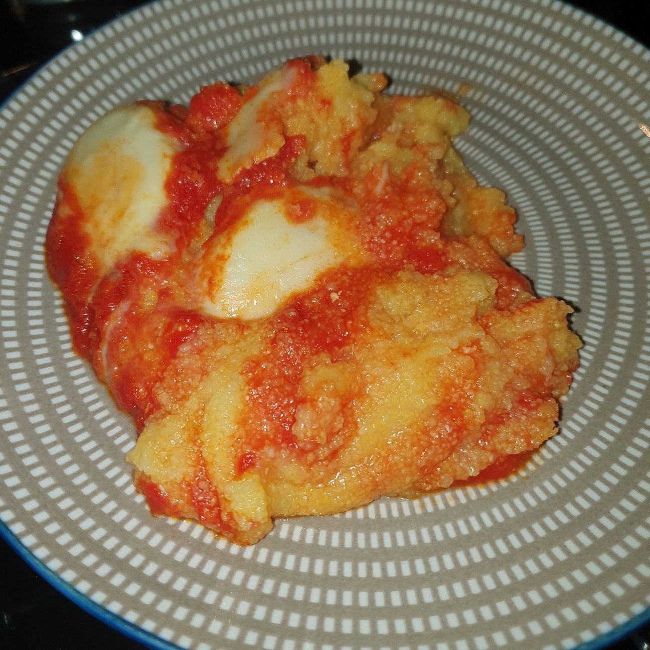 Polenta con mozzarella
