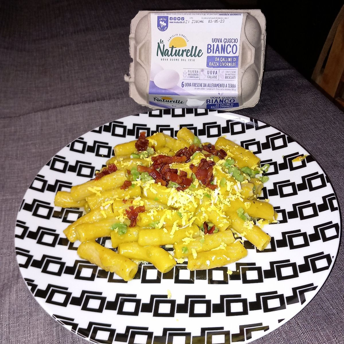 Carbonara fave e zafferano