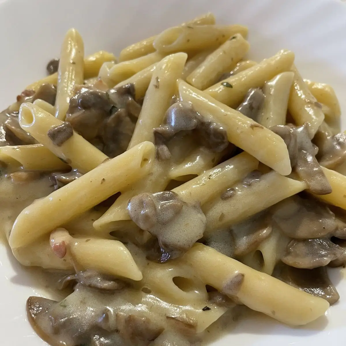 pasta ai funghi e pancetta