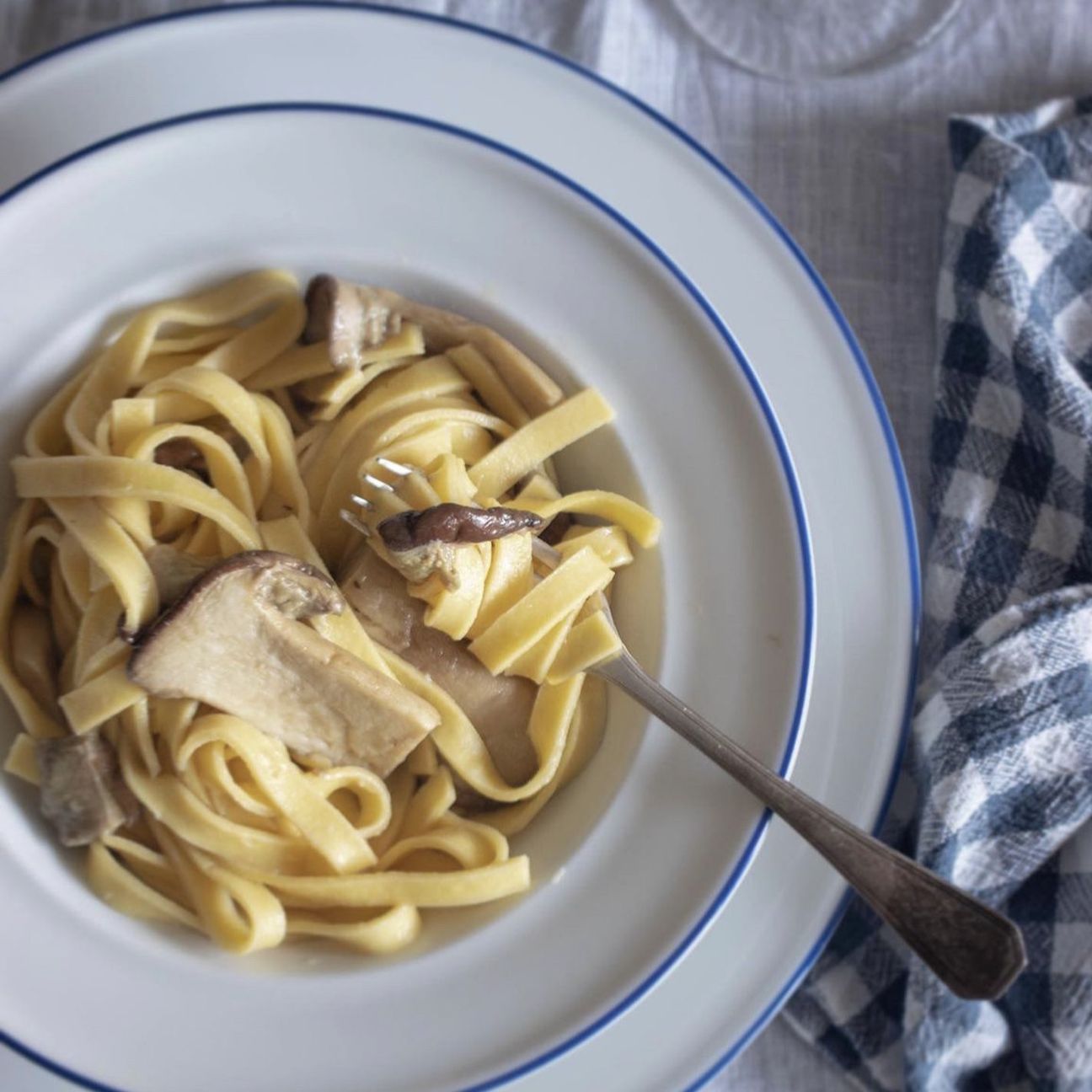 Tagliatelle porcini e pecorino romano