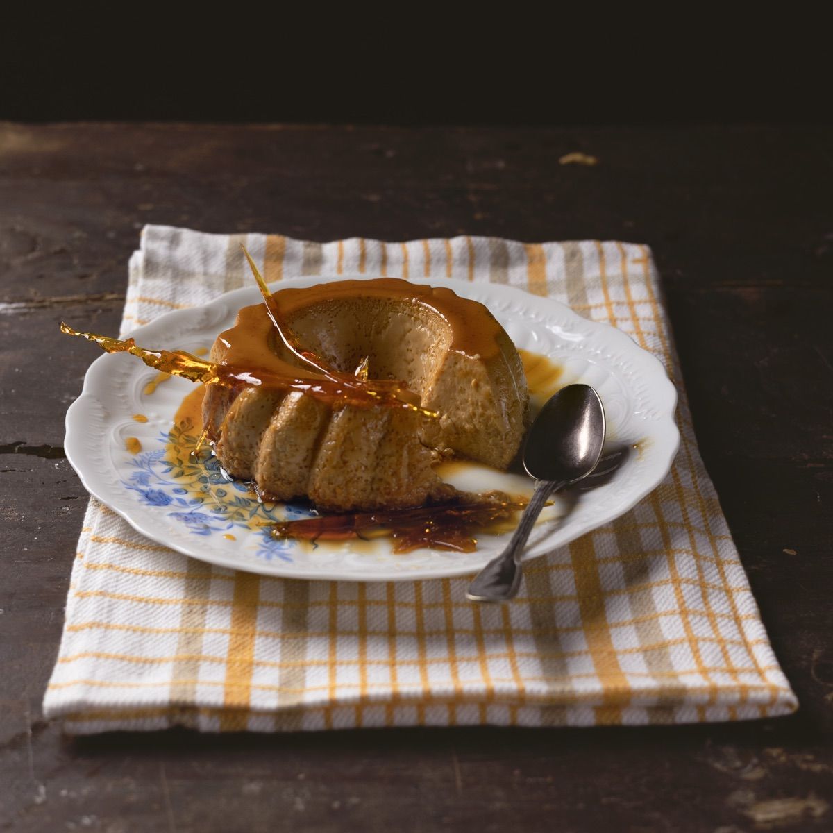 Flan dulce de leche