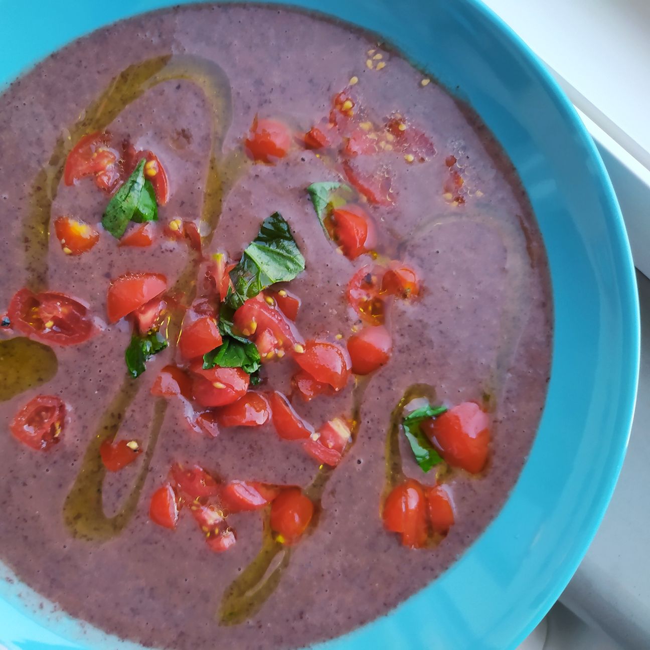 Crema di Fagioli Rossi, Datterini e Basilico