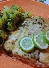Ricetta PESCE PERSICO AL LIMONE CON BROCCOLETTI E PATATE