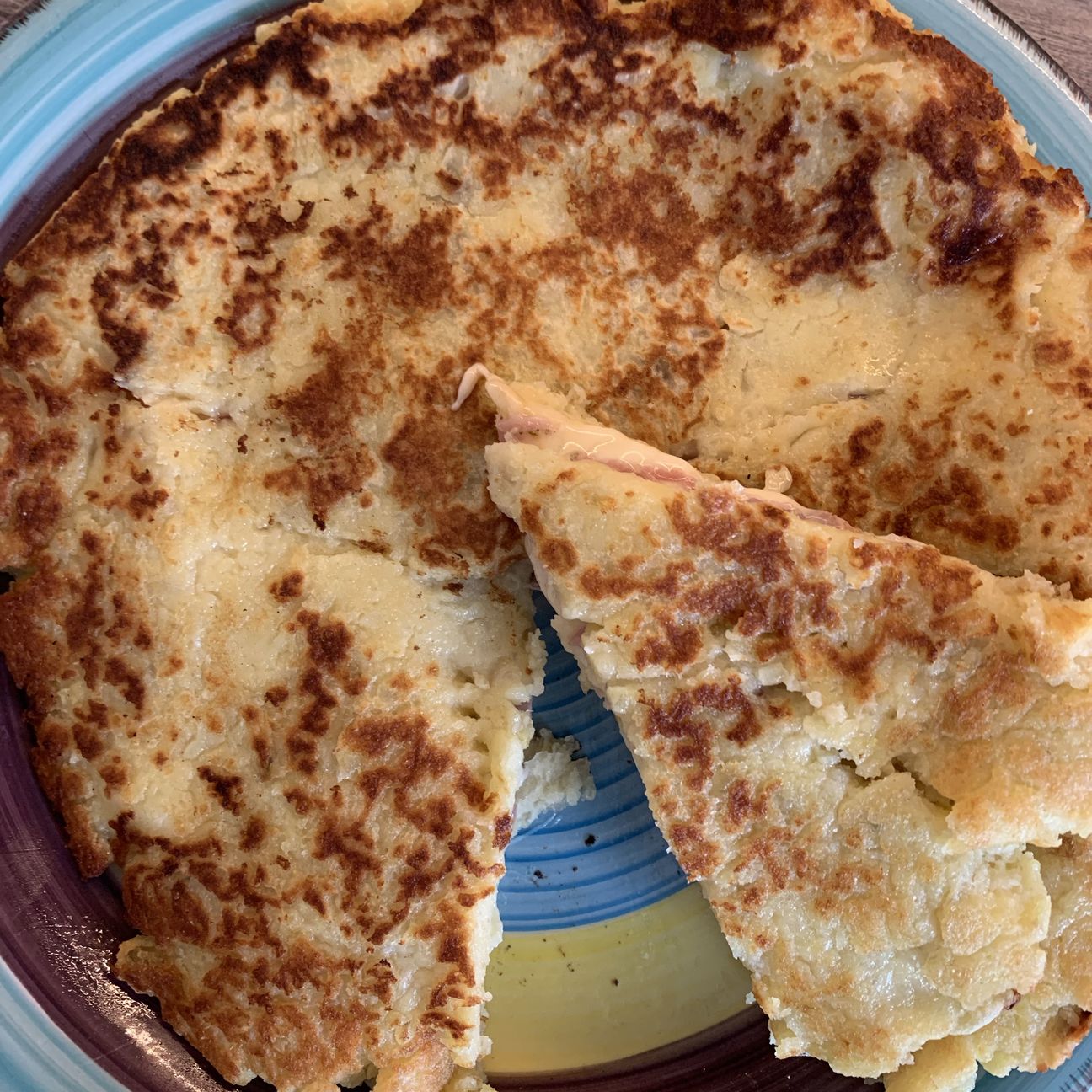 Focaccia di patate in padella