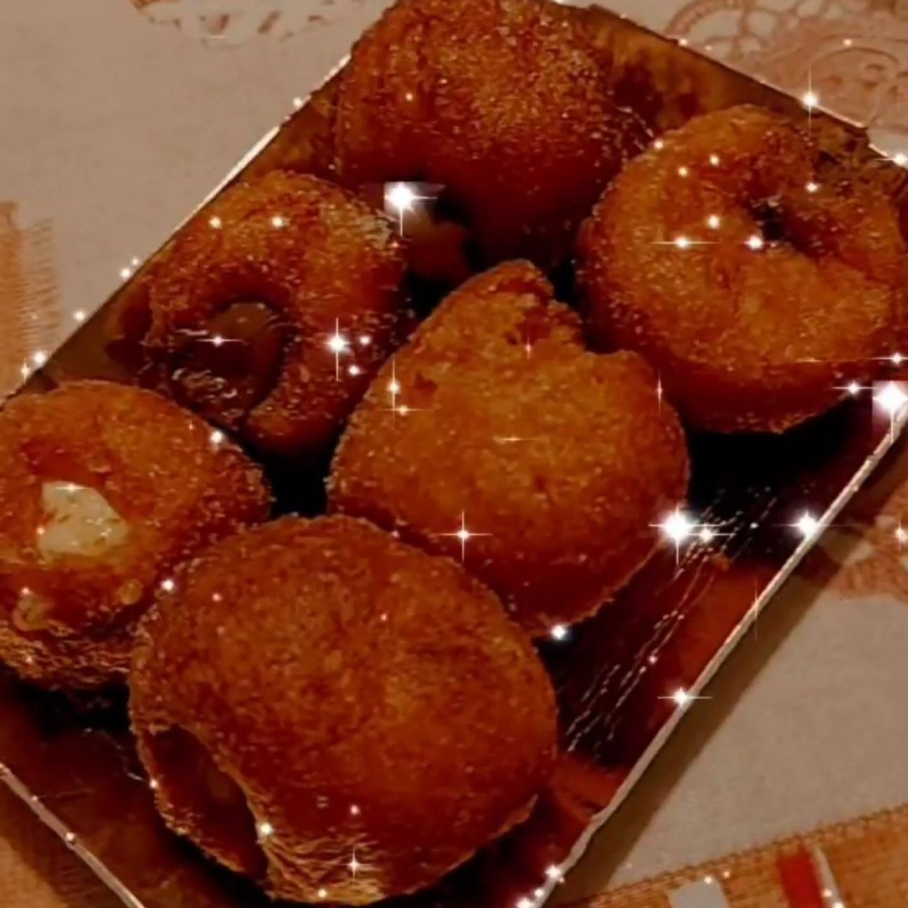 Frittelle i riso ripiene di crema pasticcera 😋