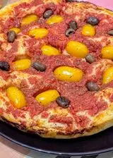Ricetta Focaccia con pomodorini gialli e olive taggiasche