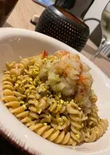 Ricetta • Gluten Free • Pasta con pesto di pistacchio e tartare di gambero