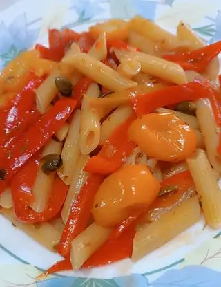 Ricetta Penne rigate con peperoni e pomodorini di nunziamarzocco