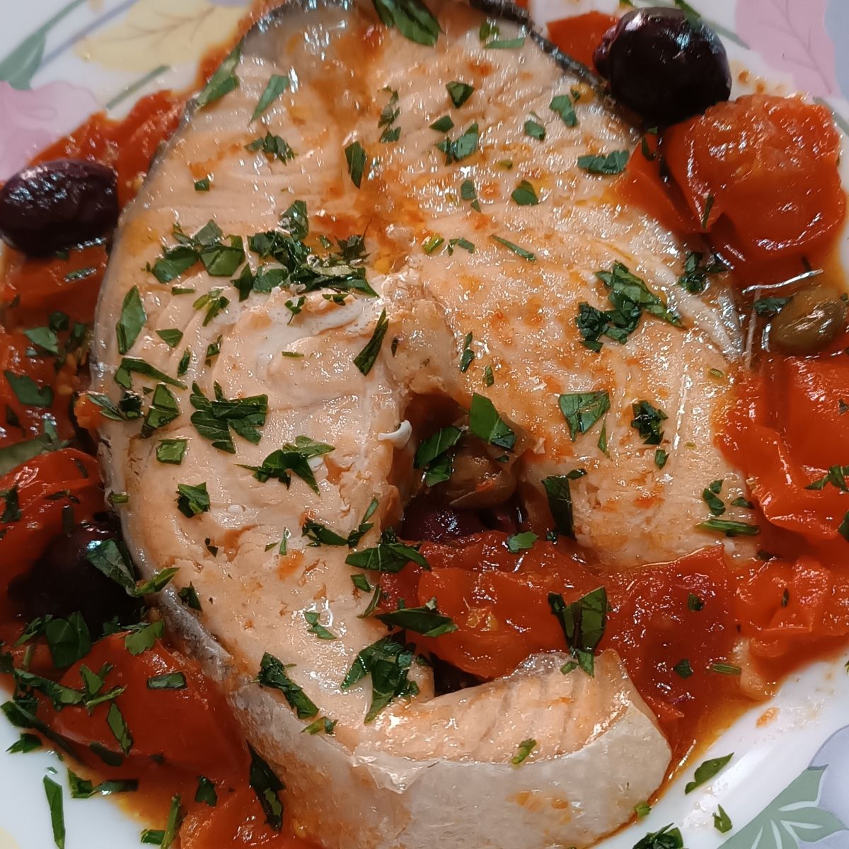 Salmone alla mediterranea