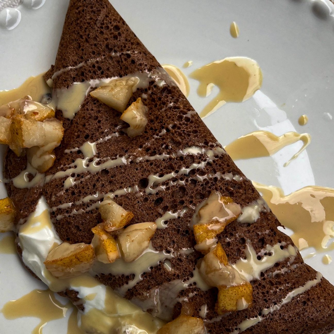 Omelette dolce al cacao