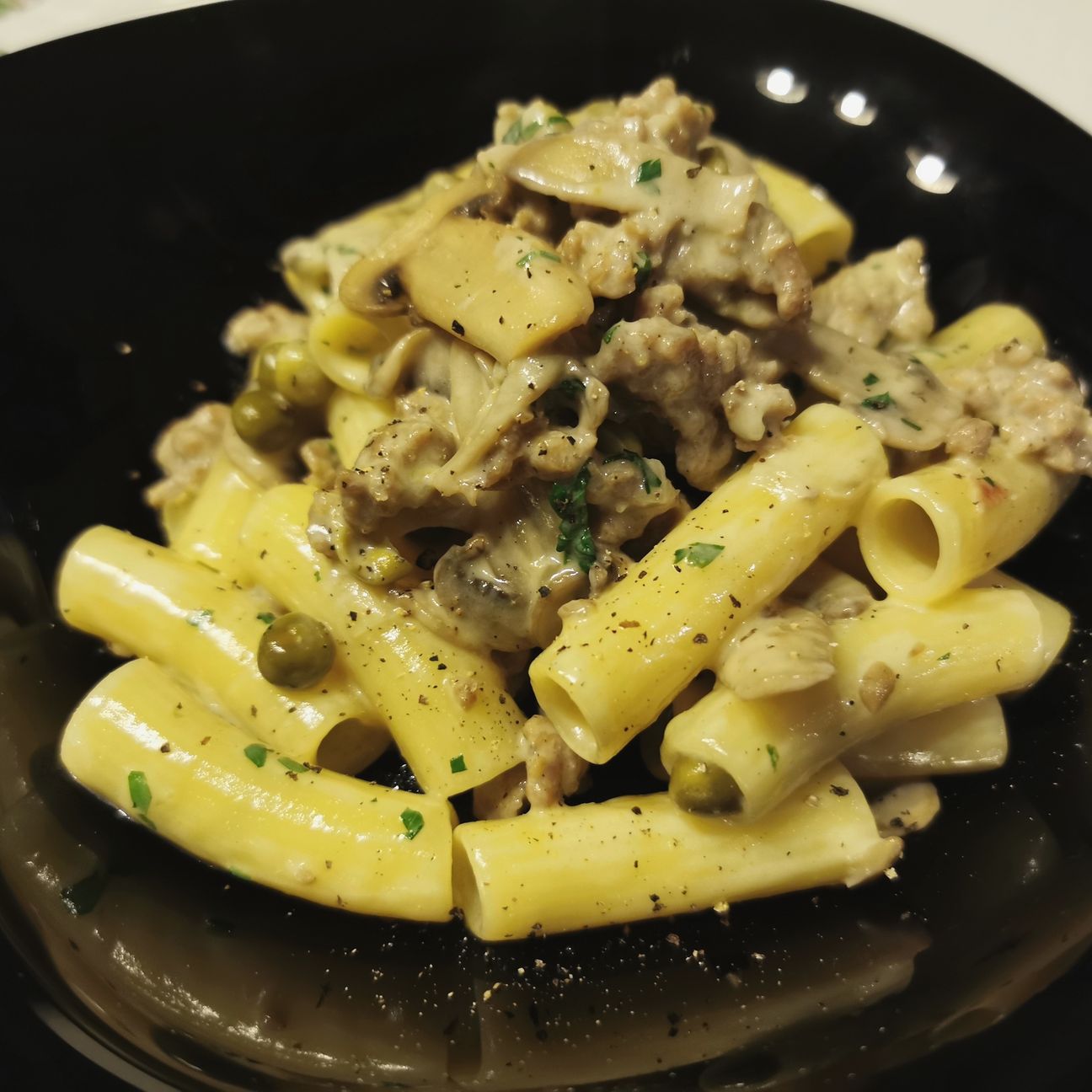 Pasta alla Boscaiola bianca