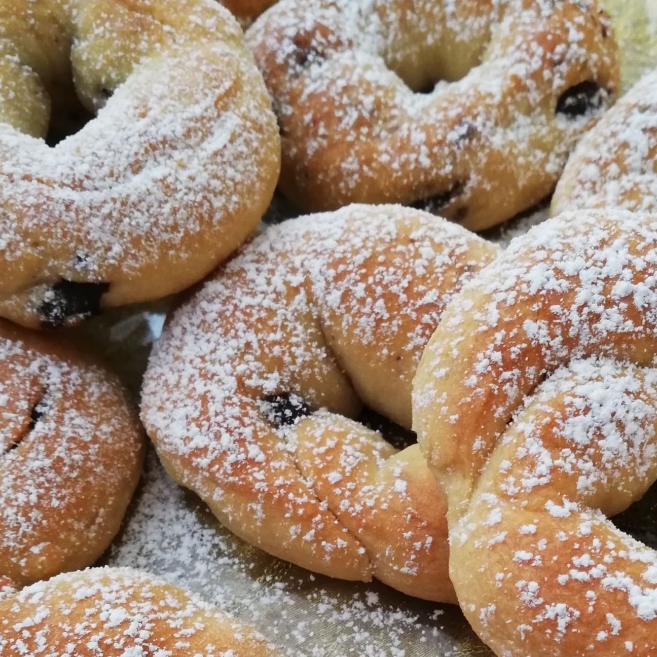 Ciambelle ricotta e cioccolato.