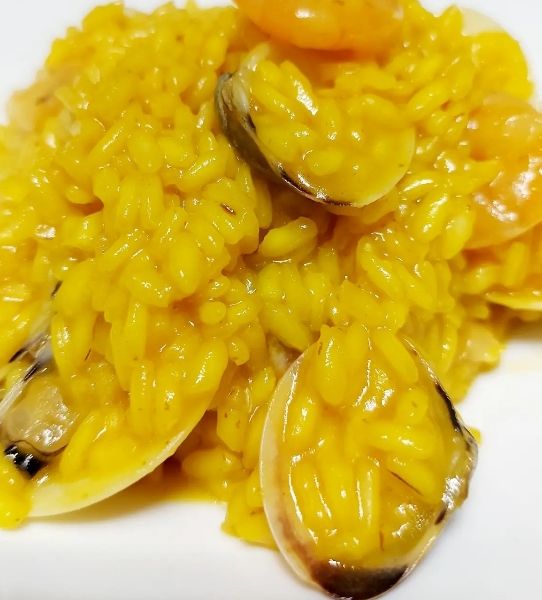 Risotto con vongole e gamberi allo zafferano Al.ta Cucina Dany