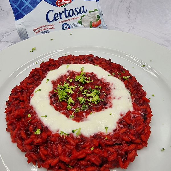 Riso, rapa rossa, crescenza e broccoli croccanti - Al.Ta Cucina | Lorz
