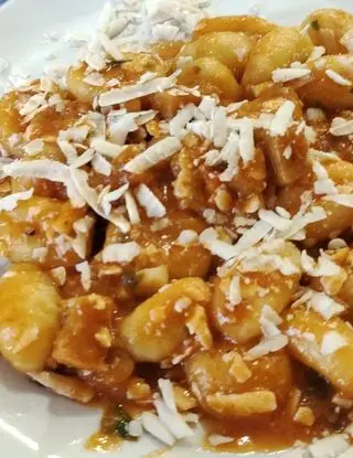 Ricetta Gnocchi con merluzzo, seppioline e peperoni. di ilninotto