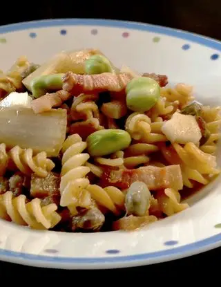 Ricetta Fusilli con pancetta in crema di fave e finocchi di ilninotto