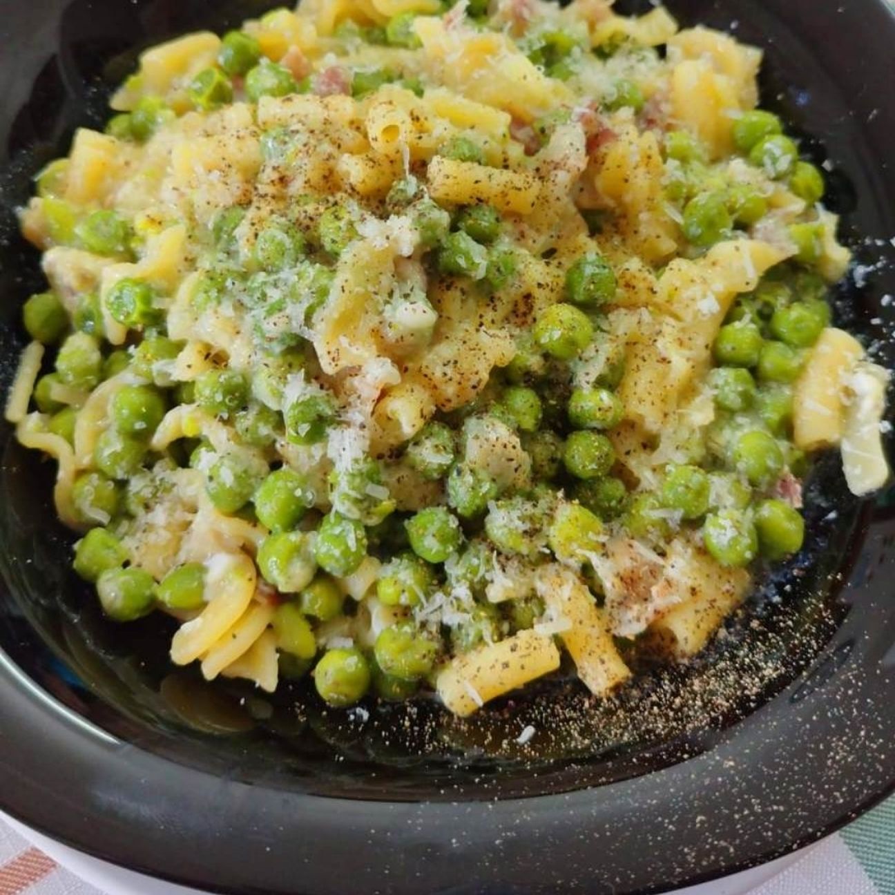 Pasta e piselli all'amalfitana a modo mio.