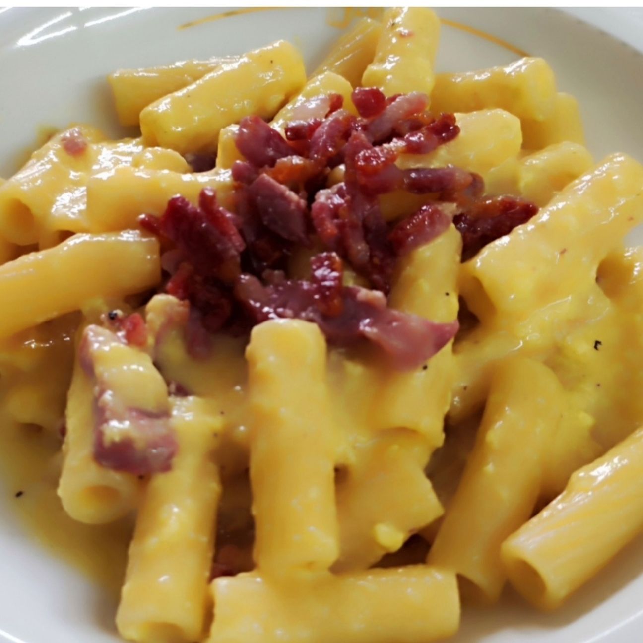 La mia pasta alla carbonara cremosa.
