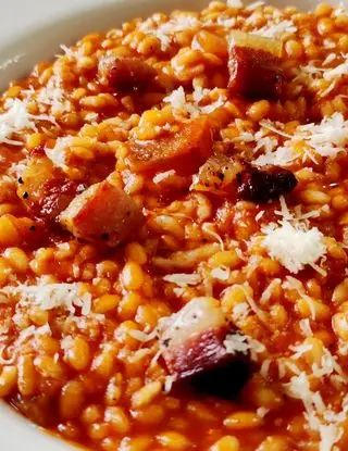 Ricetta Il mio risotto alla SIMIL AMATRICIANA. di ilninotto